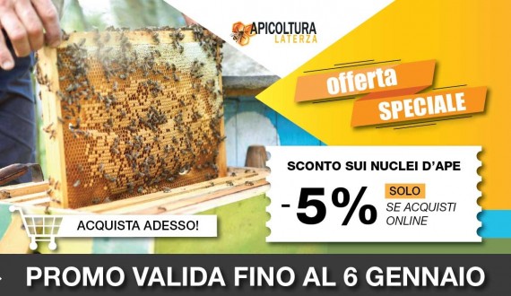 Sconto del 5% sull’acquisto di nuclei d’ape